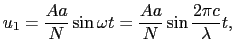 $\displaystyle s
=
a \sin \theta.$