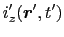 $\displaystyle i_{y}'(\mbox{\boldmath$r$}', t')$