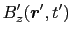 $\displaystyle B_{y}'(\mbox{\boldmath$r$}', t')$