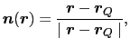 $\displaystyle \mbox{\boldmath$n$}(\mbox{\boldmath$r$})
=
{\mbox{\boldmath$r$} -...
...oldmath$r$}_{Q}
\over
{\mid\mbox{\boldmath$r$} - \mbox{\boldmath$r$}_{Q}\mid}},$