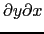 $\partial y\partial x$