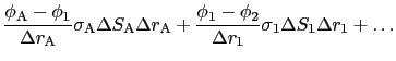 $\displaystyle {\phi_{\rm A} - \phi_{1}\over{\Delta r_{\rm A}}} \sigma_{\rm A} \...
...1} - \phi_{2}\over{\Delta r_{1}}} \sigma_{1} \Delta S_{1} \Delta r_{1} + \ldots$