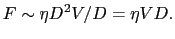 $\displaystyle v
=
{\Delta p \over{4l \eta}} \left ( a^{2} - r^{2} \right ) .$