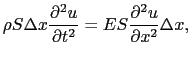 $\displaystyle T(x, t)
=
E \left ( {\partial u \over{\partial x}} \right ),$