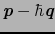 $\mbox{\bfseries\itshape {p}} - \hbar\mbox{\bfseries\itshape {q}}$