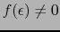 $f(\epsilon) \ne 0$