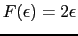 $F(\epsilon) = 2\epsilon$