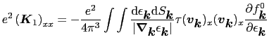 $\displaystyle e^{2}\left(\mbox{\boldmath$K$}_{1}\right)_{xx} = -{e^{2} \over{4\...
...{\partial f^{0}_{\mbox{\boldmath$k$}}}{\partial \epsilon_{\mbox{\boldmath$k$}}}$