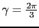 $\gamma = {2\pi \over{3}}$