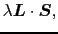 $\displaystyle \lambda \mbox{\boldmath$L$} \cdot \mbox{\boldmath$S$},$