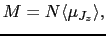 $\displaystyle M
=
N \langle \mu_{J_{z}} \rangle,$