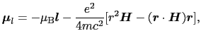 $\displaystyle \mbox{\boldmath$\mu$}_{l} = - \mu_{\rm B} \mbox{\boldmath$l$} - \...
...ath$H$} - (\mbox{\boldmath$r$} \cdot \mbox{\boldmath$H$}) \mbox{\boldmath$r$}],$