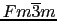 $Fm\overline{3}m$