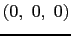 $(0, 0, 0)$