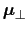 $\mbox{\boldmath$\mu$}_{\bot}$