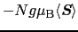 $-Ng\mu_{\rm B}\langle\mbox{\bfseries\itshape {S}}\rangle$