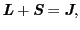 $\displaystyle \mbox{\bfseries\itshape {L}} + \mbox{\bfseries\itshape {S}}
=
\mbox{\bfseries\itshape {J}},$